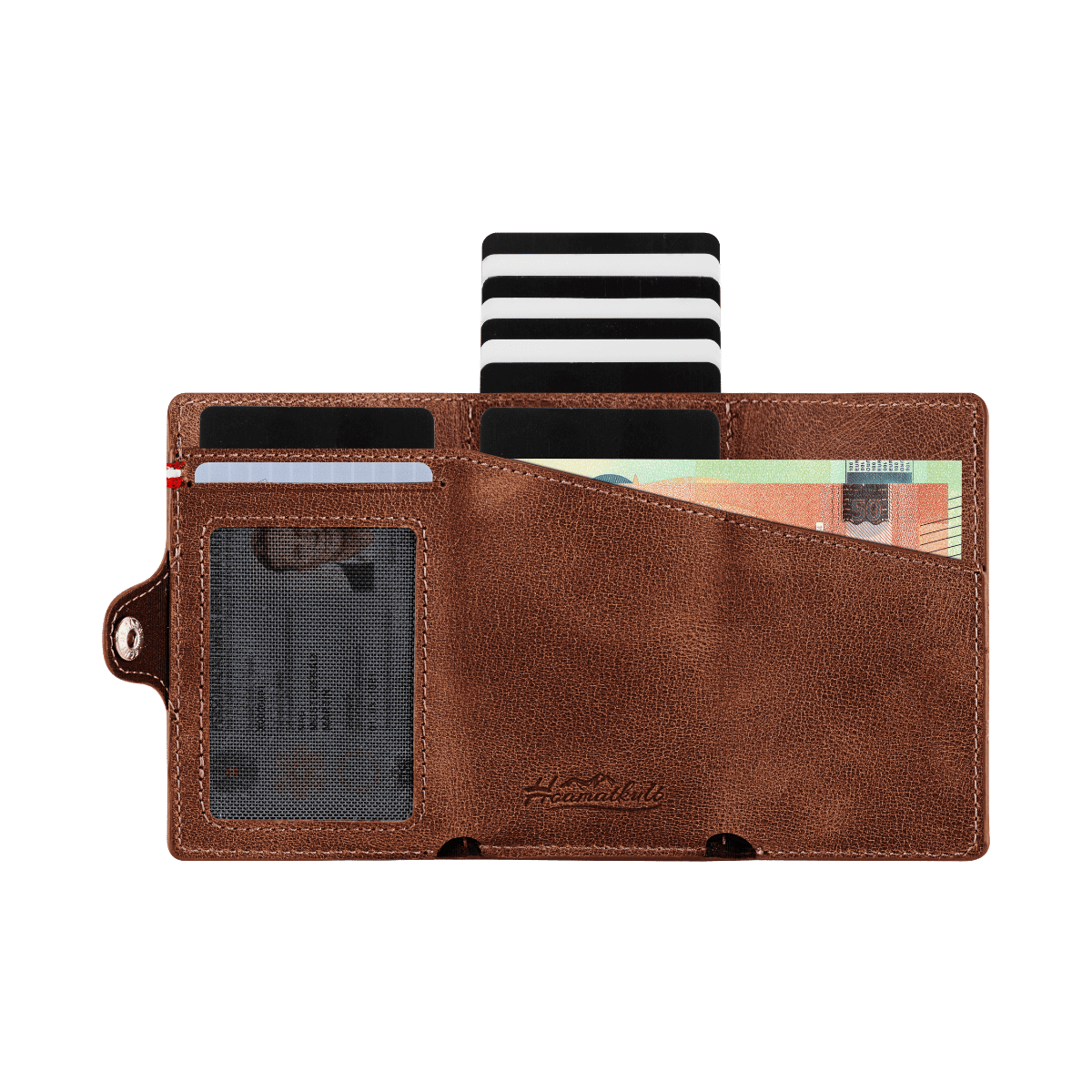 Österreich Kartenetui Flip Wallet Braun #Farbe_Klassik Braun