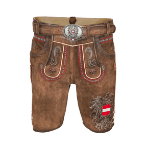 Kult Lederhose Österreich Adler - Klassik Braun