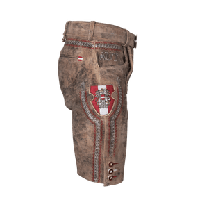 Kult Lederhose Österreich Adler - Vintage Braun