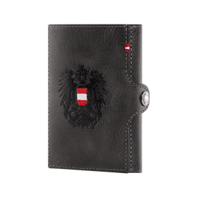Adler Slim Wallet aus Echtleder mit Spiegel, Münzfach & RFID-Schutz