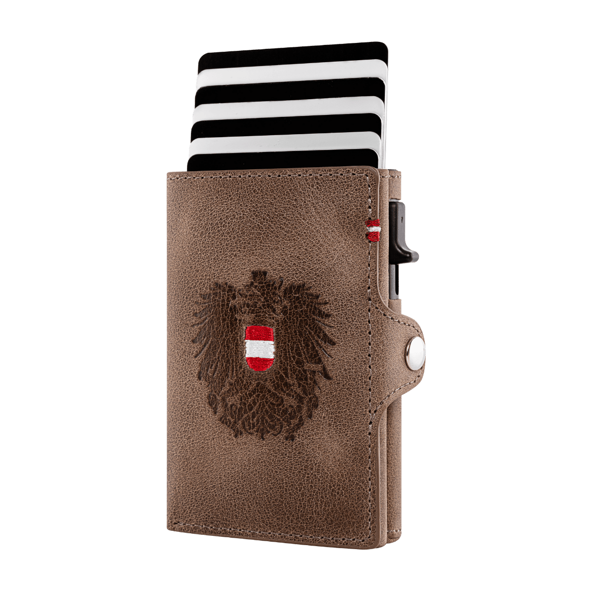 Adler Smart Wallet Trifold mit Karten-Pop-Up Funktion aus Echtleder