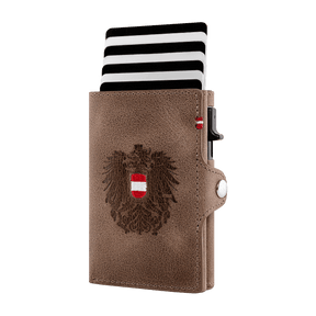 Adler Smart Wallet Trifold mit Karten-Pop-Up Funktion aus Echtleder