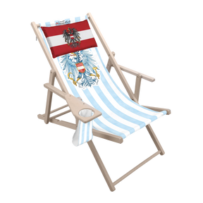 Österreich Strandstuhl hellblau mit Kissen