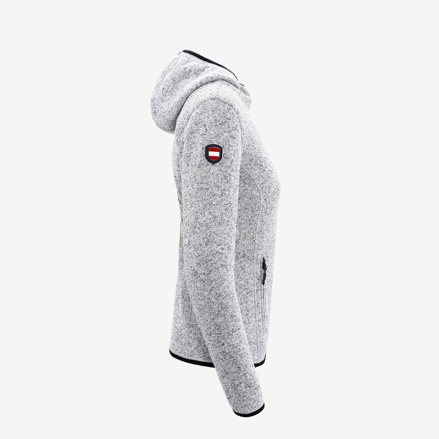 Kultjacke mit Kapuze - Ski rot-weiss-rot