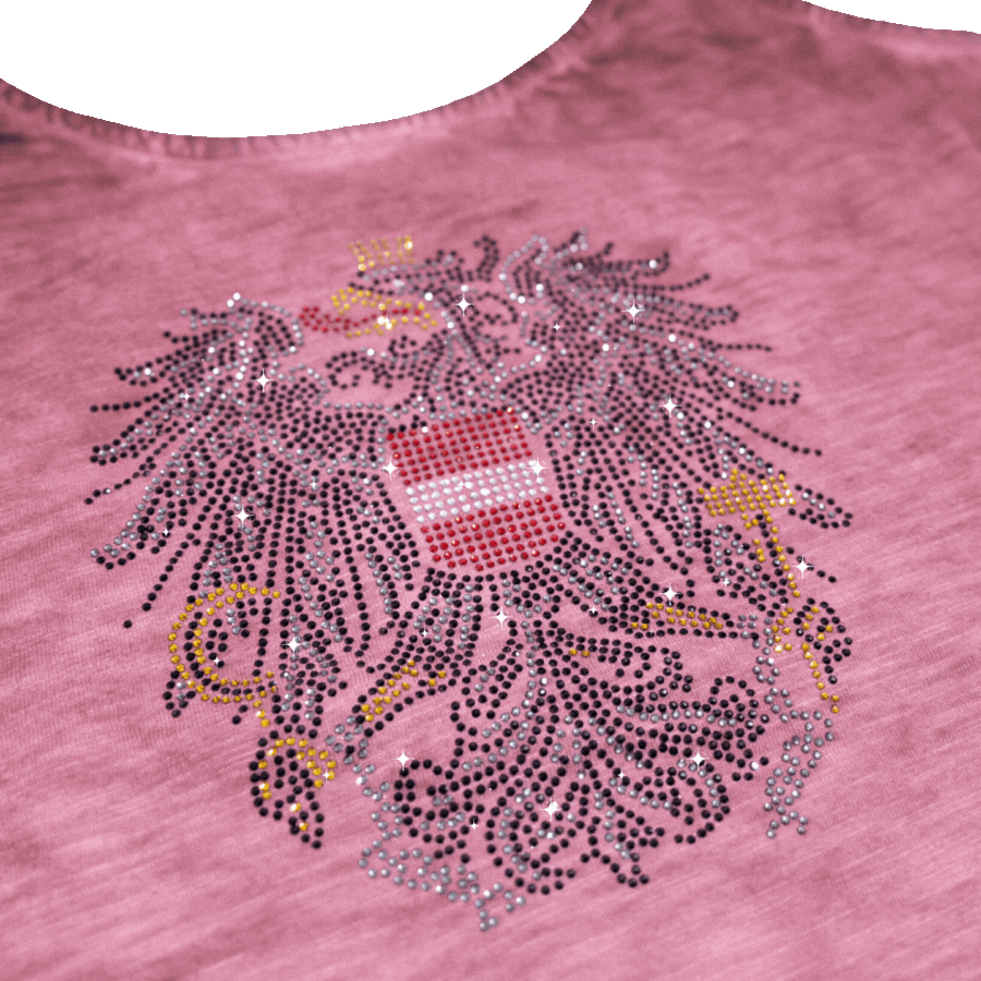 Österreich Tanktop Damen Glitzer rosa