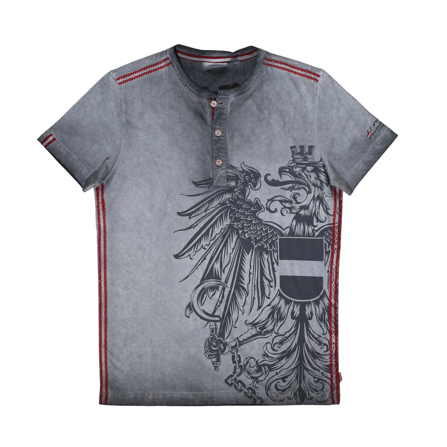Österreich Adler Vintage Trachten T-Shirt - Dunkelgrau