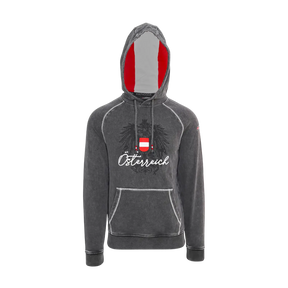 Österreich Adler Vintage Hoodie - Dunkelgrau