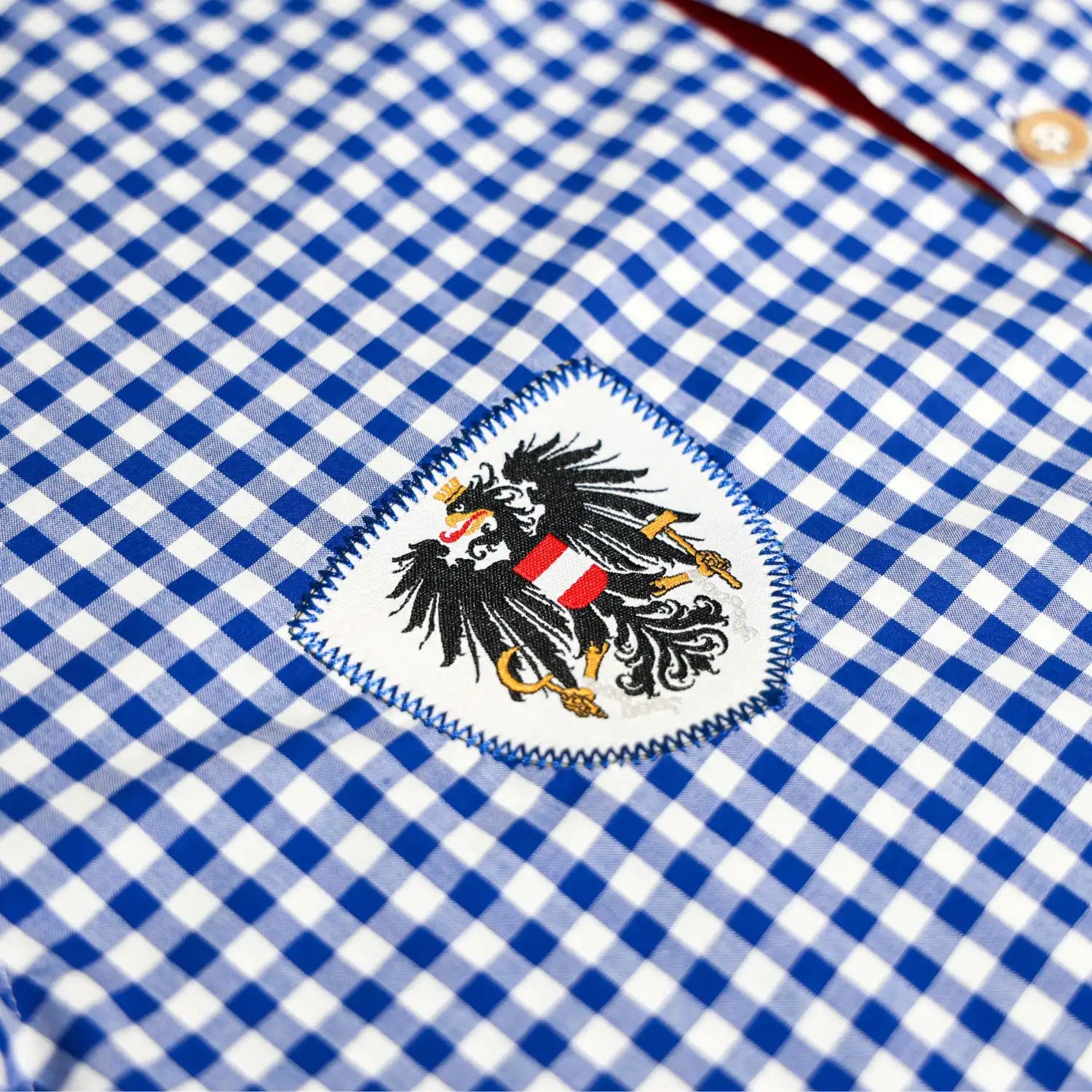 Österreich Wappen Hemd blau #Farbe_Blau-Kariert