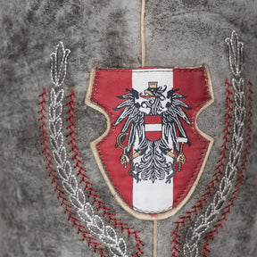 Kult Lederhose Österreich Adler - Vintage Grau