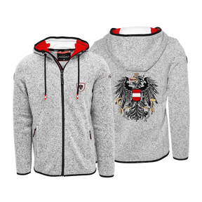Österreich Wappen Strickfleece Kapuzenjacke