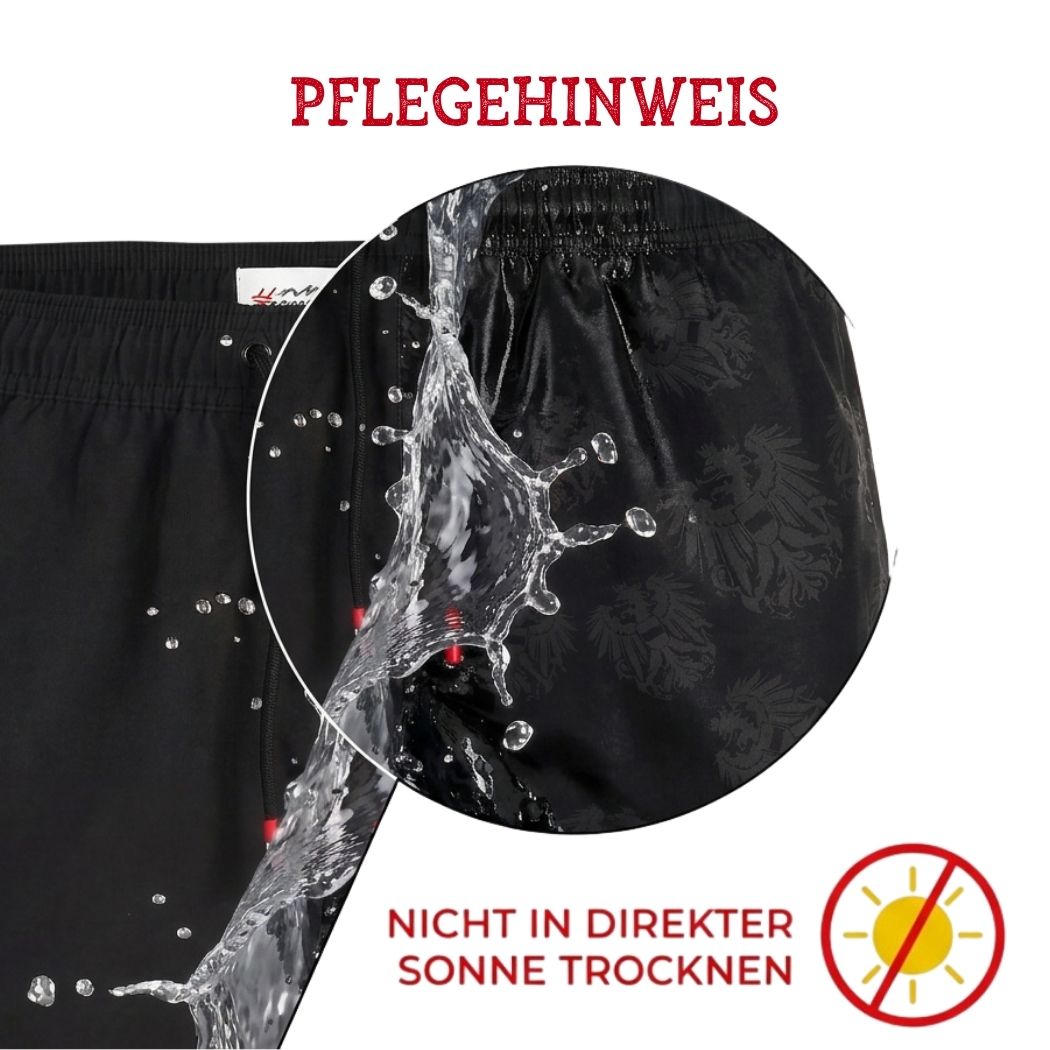 Österreich Adler Magic-Effekt Badehose - Schwarz