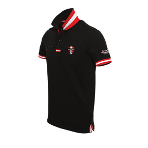Polo Shirt schwarz Herren Fußball Stickerei