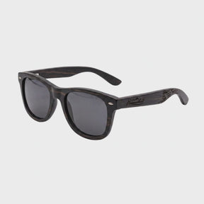 Österreich Holz Sonnenbrille - Zebrano Schwarz