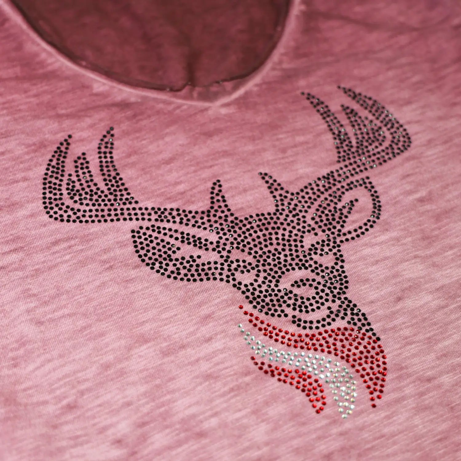 Hirsch Glitzer T-Shirt
