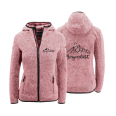 Rosa Strickfleece Jacke Damen