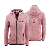 Rosa Strickfleece Jacke Damen