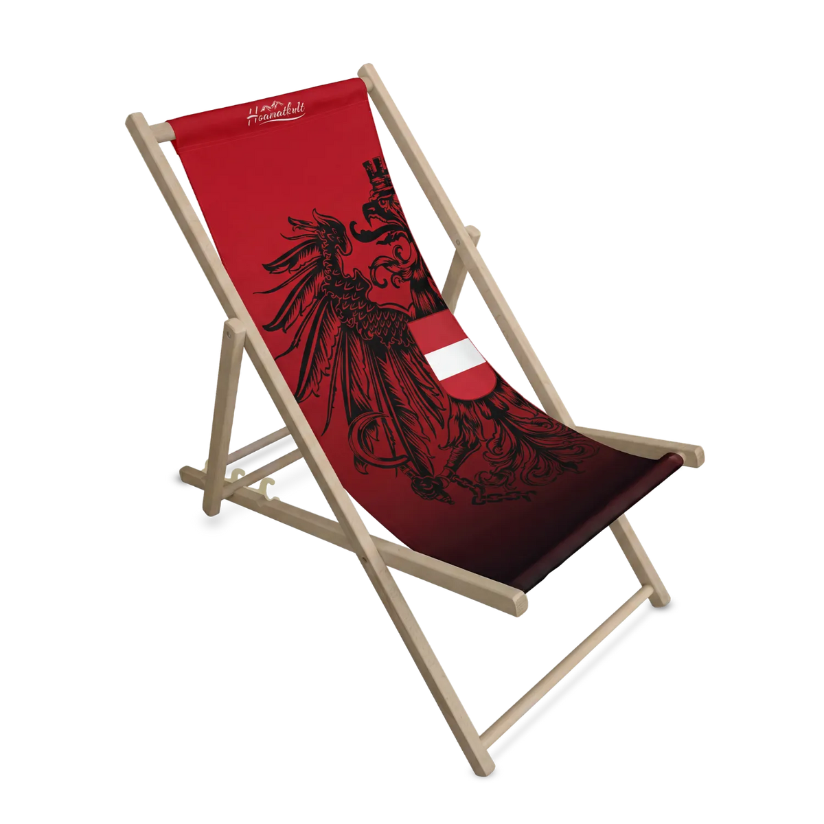 Roter Österreich Adler Strandstuhl #Ausstattung_Ohne Kissen
