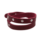 Rotes Damen Armband Echtleder zur Tracht