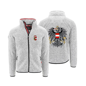Salzburg Wappen Strickfleece Jacke ohne Kapuze Herren