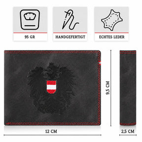 Österreich Adler Geldtasche - Vintage Leder