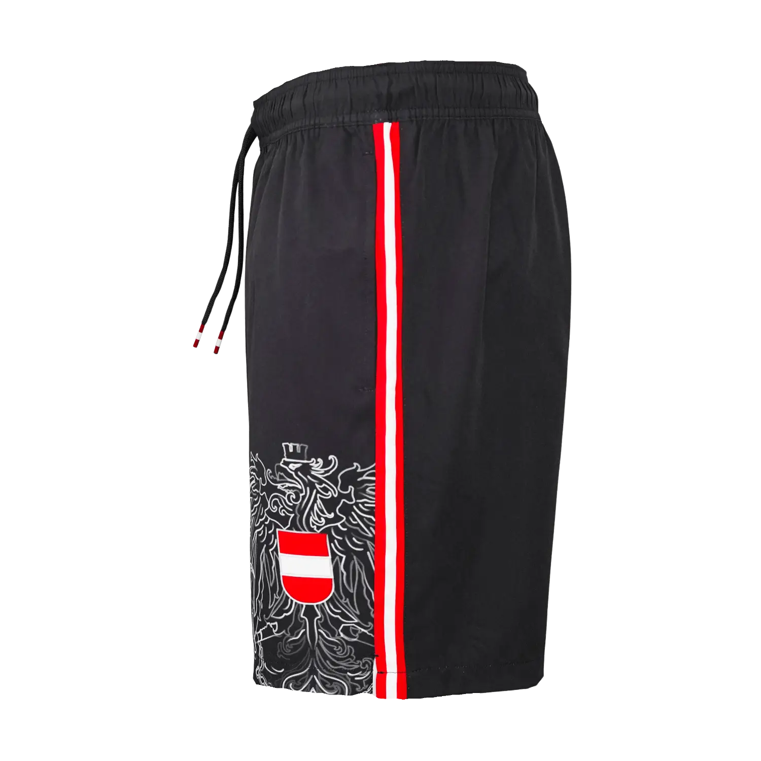 Schwarze Badeshort für Herren Österreich 