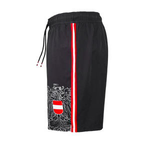 Schwarze Badeshort für Herren Österreich 
