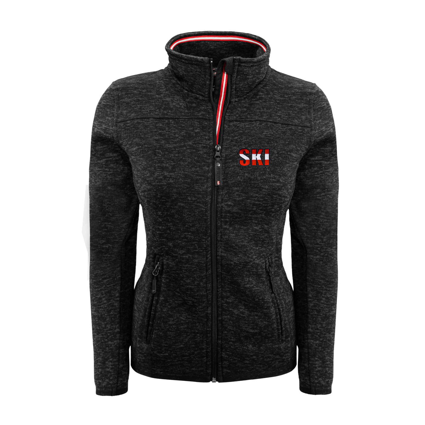 Kultjacke ohne Kapuze - Ski rot-weiss-rot