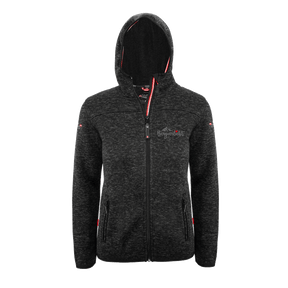 schwarze Damen Jacke mit Bergverliebt Stick