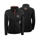 Schwarze Glitzer Fleece Jacke Damen