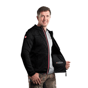 Schwarze Kultjacke für Herren Hoamatkult