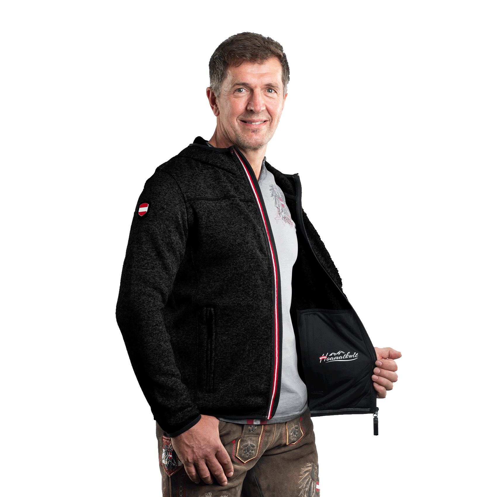 Tirol Kultjacke mit Kapuze - Das Original