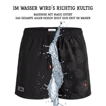 Schwarze Österreich Badehose Magic Effekt #Farbe_Schwarz