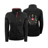 Schwarze Strickfleece Jacke für Damen