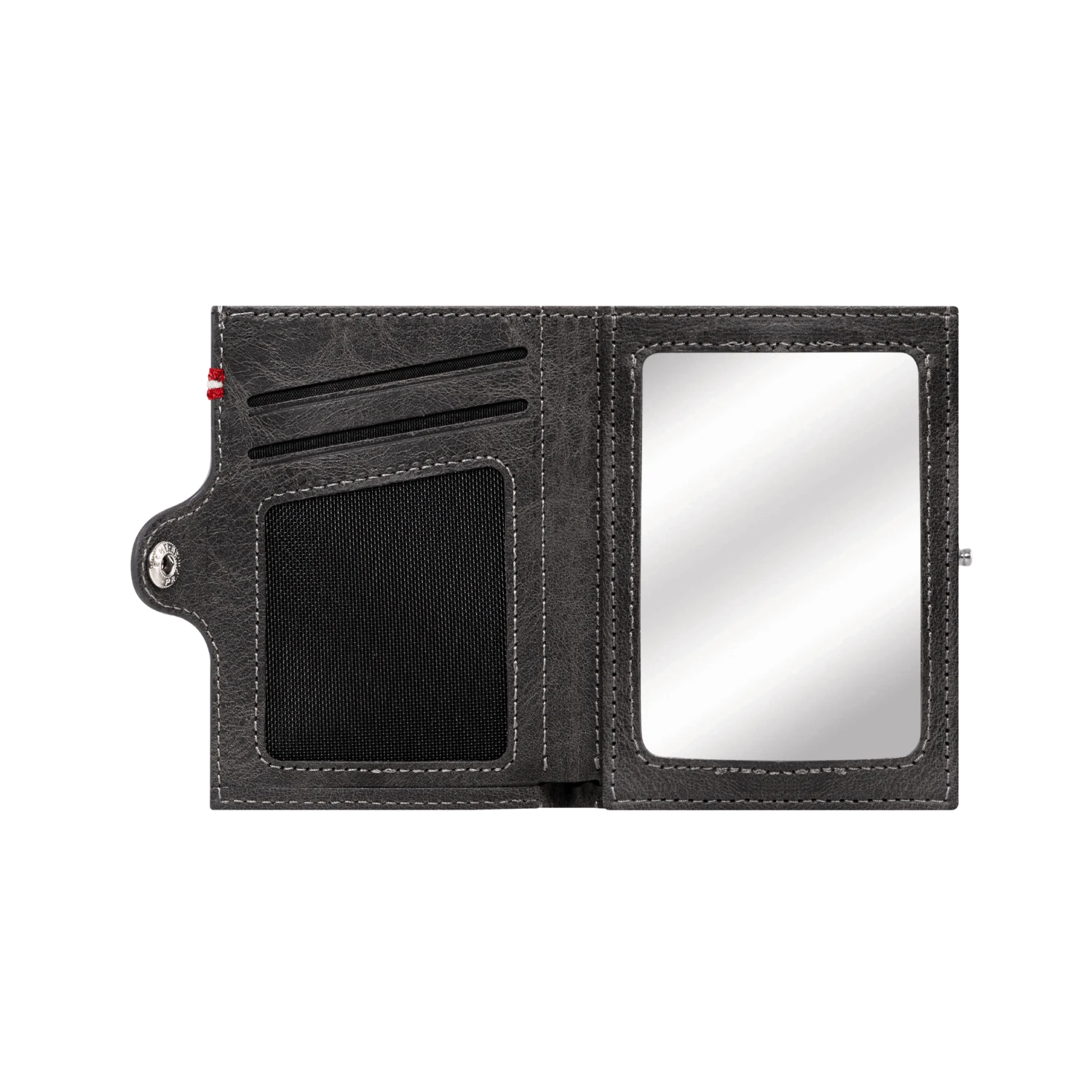 Adler Slim Wallet aus Echtleder mit Spiegel, Münzfach & RFID-Schutz