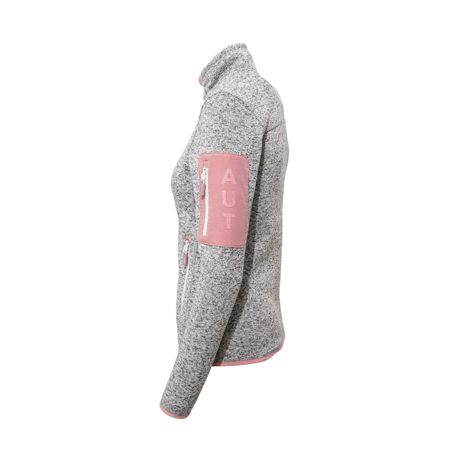 Alpenmode Kultjacke Bergverliebt - hellgrau/rosa