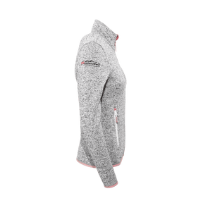 Alpenmode Kultjacke Berg Herz - hellgrau/rosa