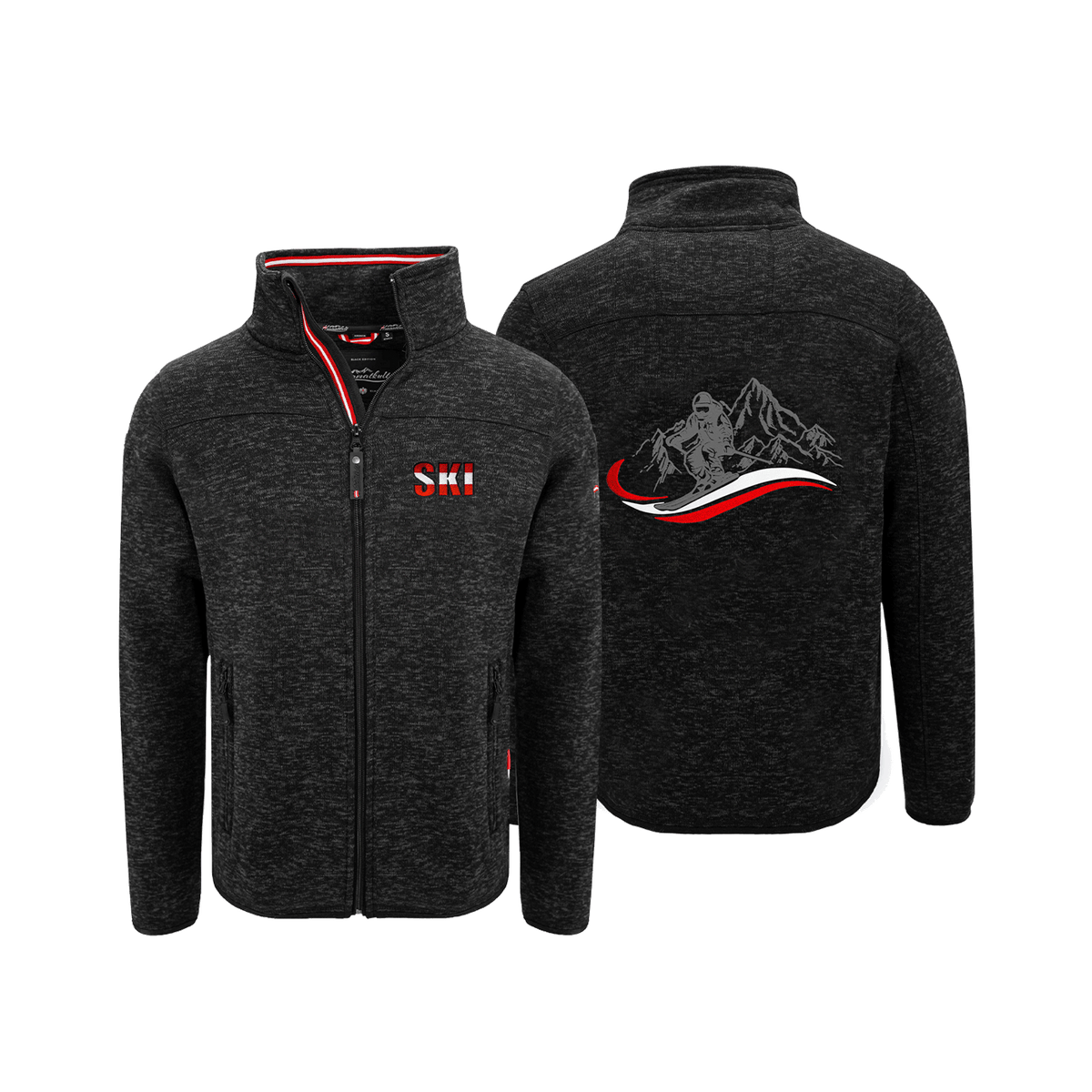 Ski Fleece Jacke für Herren #Farbe_Schwarz