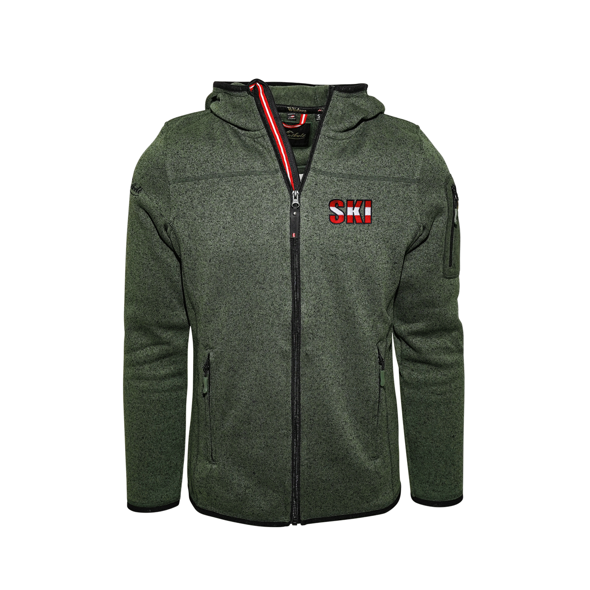 Kultjacke mit Kapuze - Ski rot-weiss-rot