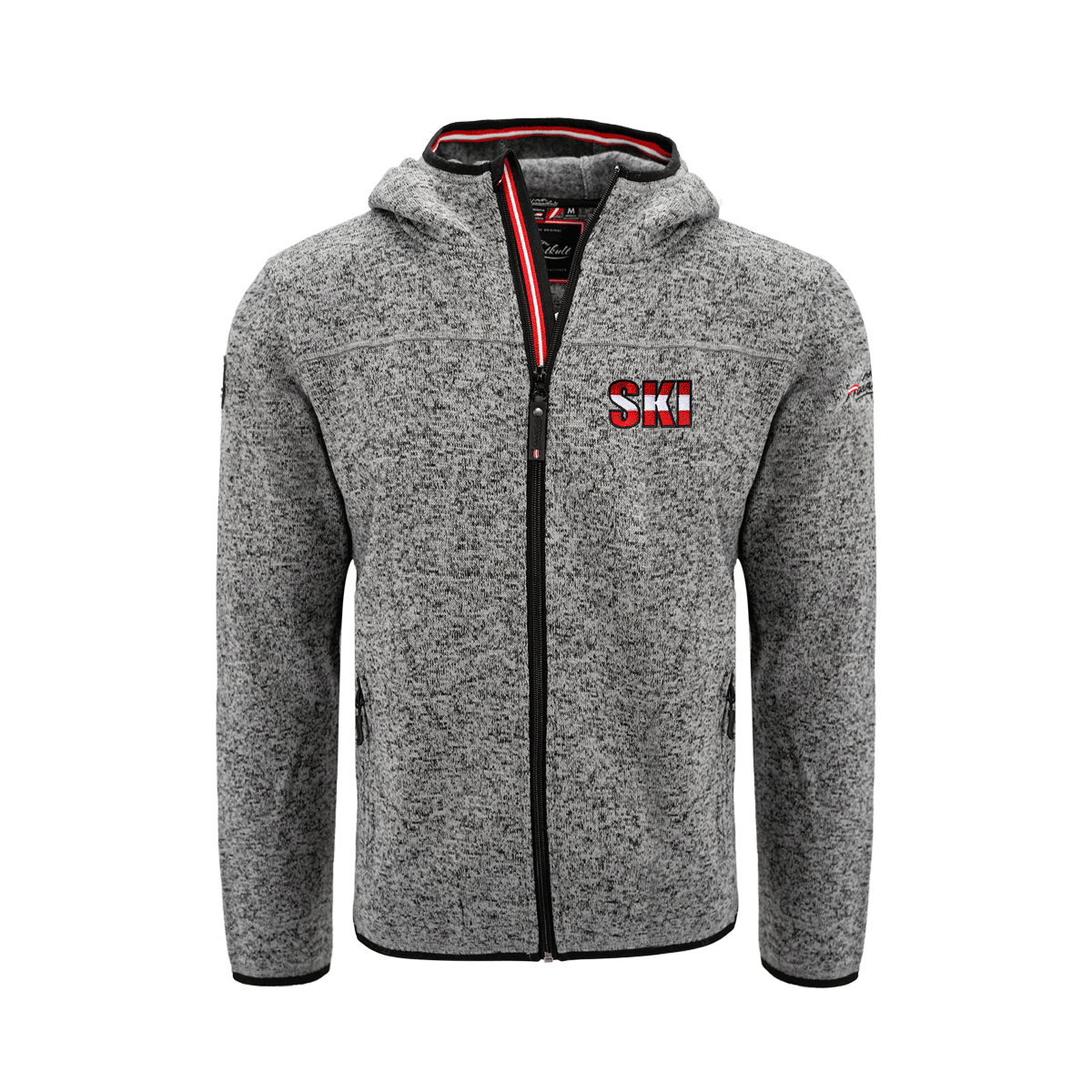 Kultjacke mit Kapuze - Ski rot-weiss-rot
