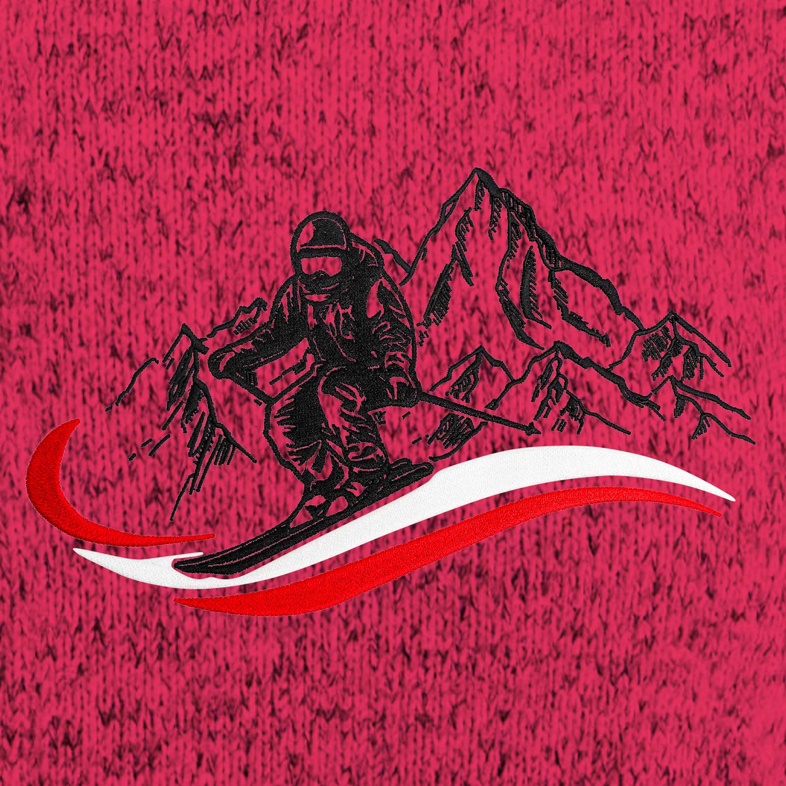 Kultjacke mit Kapuze - Berg/Skifahrer