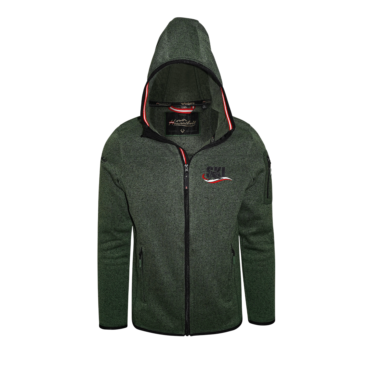 Kultjacke mit Kapuze - Ski Österreich Fahne