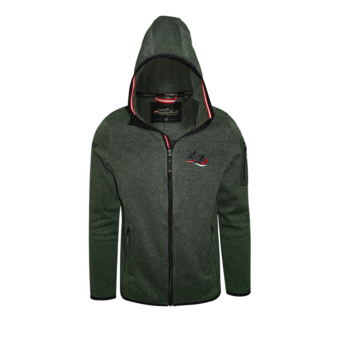 Kultjacke mit Kapuze - Berg/Skifahrer
