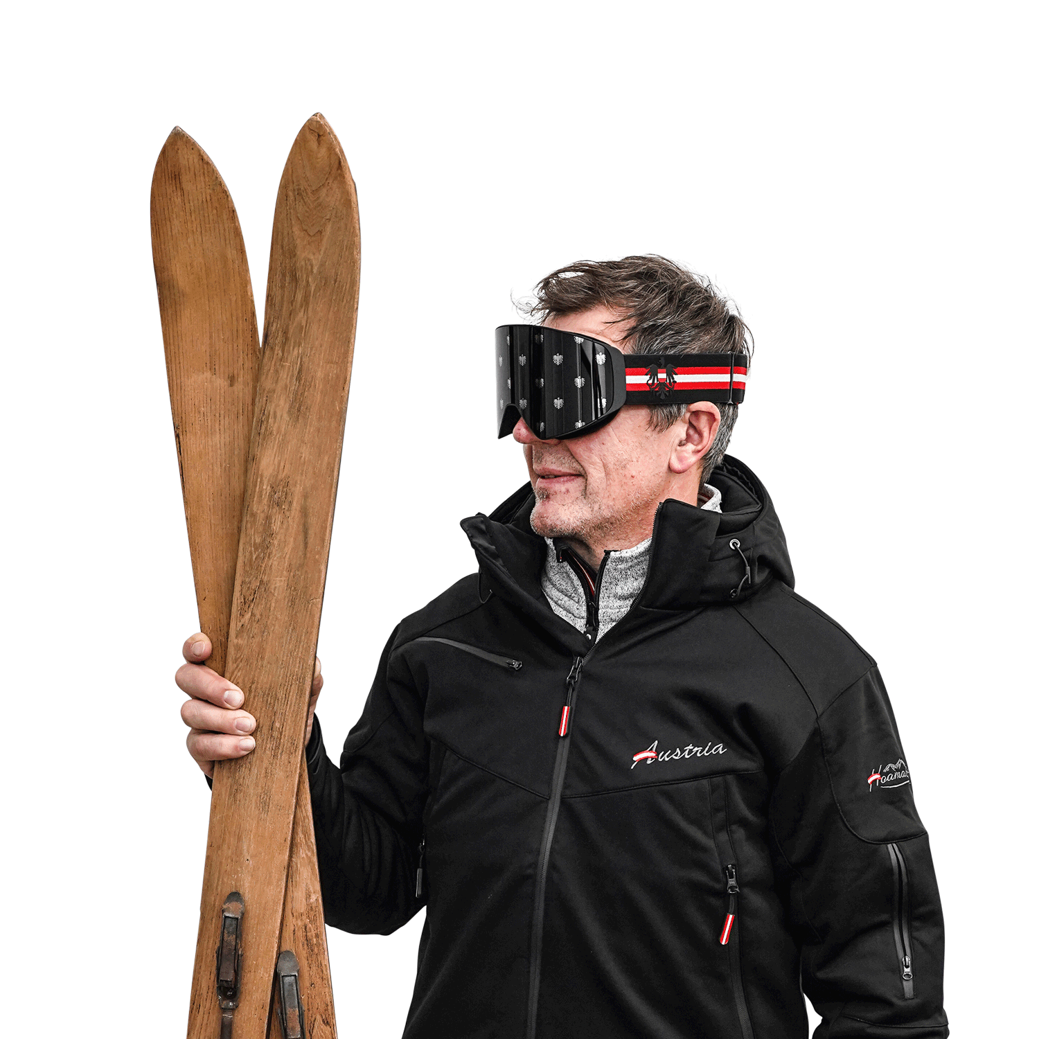 Skibrille Österreich Adler schwarz