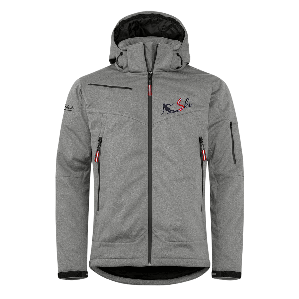 Skifahrer Herren Winterjacke grau #Farbe_Grau