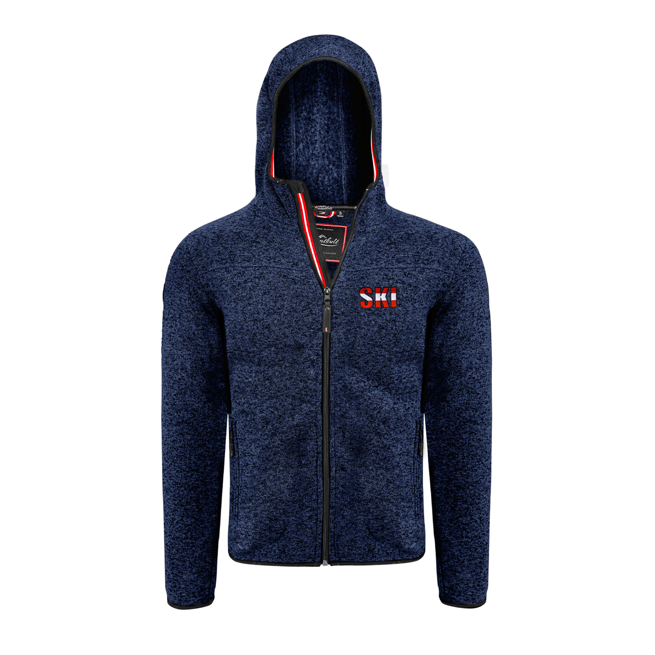 Kultjacke mit Kapuze - Ski rot-weiss-rot