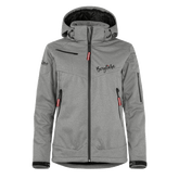 Skijacke Damen grau Bergliebe Stickerei