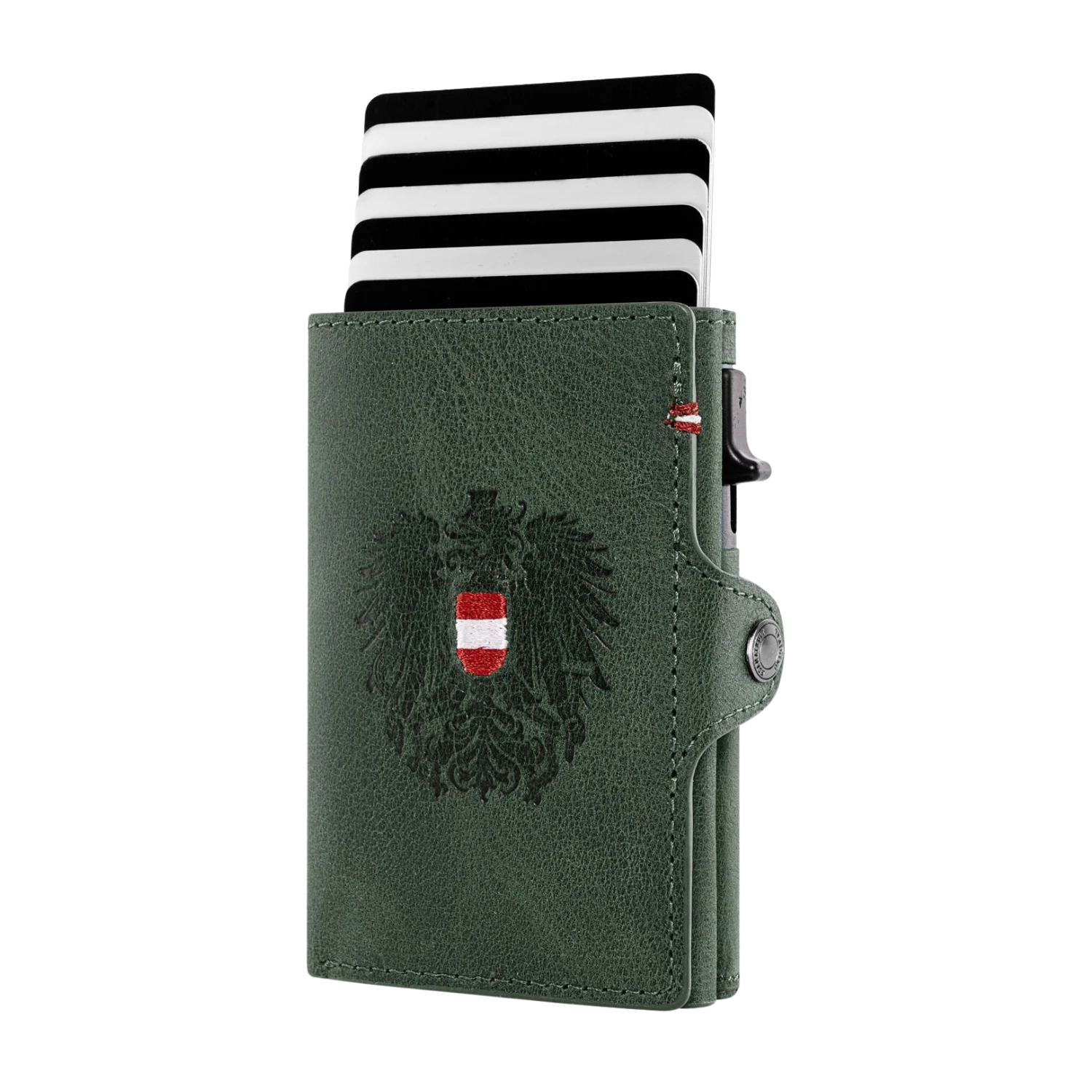 Adler Smart Wallet Trifold mit Karten-Pop-Up Funktion aus Echtleder