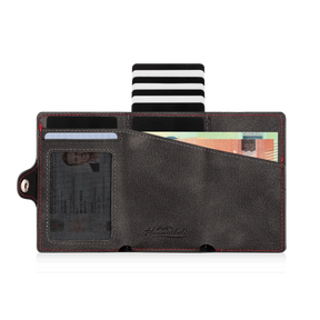 Adler Smart Wallet Trifold mit Karten-Pop-Up Funktion aus Echtleder