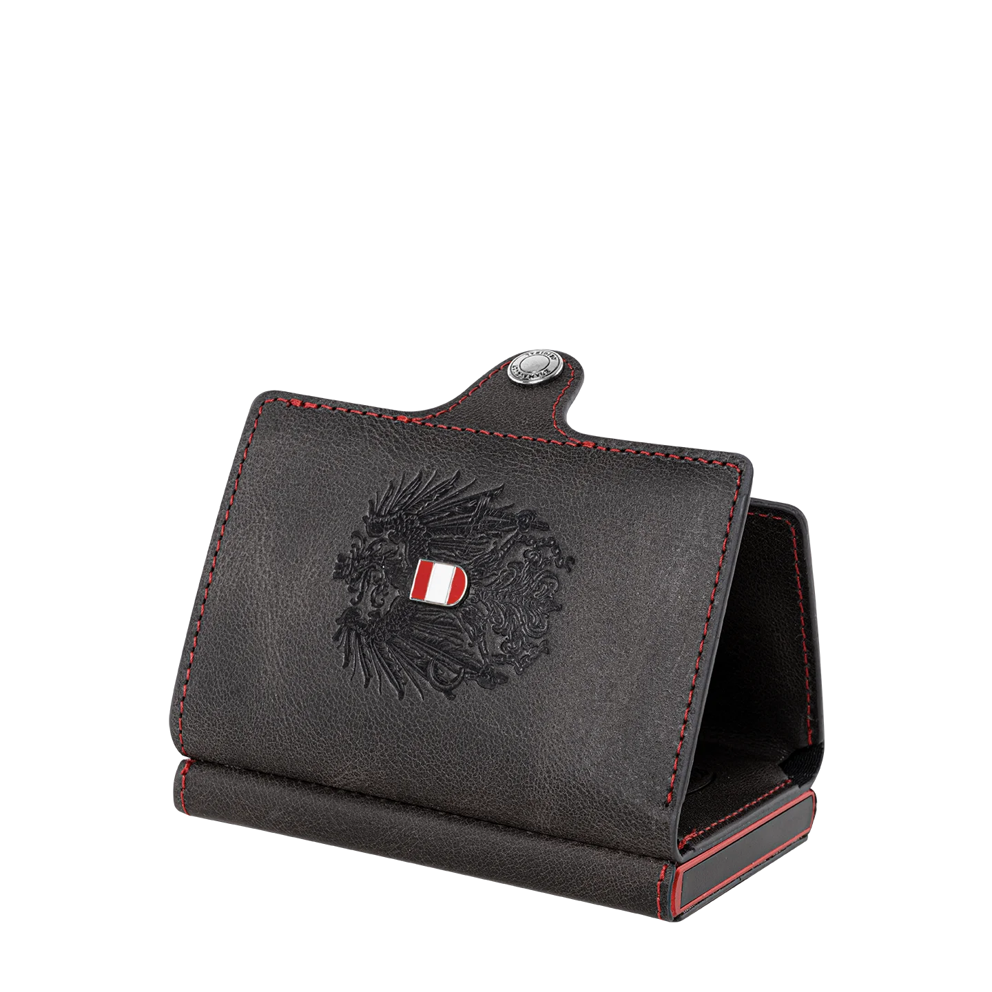 Adler Smart Wallet Trifold mit Karten-Pop-Up Funktion aus Echtleder