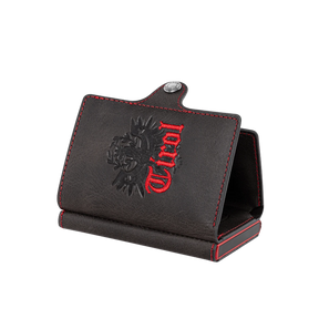 Tirol Smart Wallet Trifold mit Karten-Pop-Up Funktion aus Echtleder - Schwarz